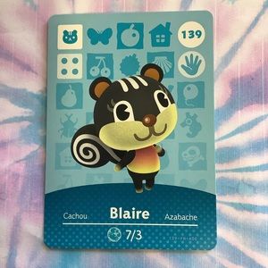 Animal Crossing Amiibo Card Blaire Series 2